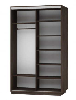 Шкаф-купе двухдверный Экспресс Дуо 1400х2400х Белая орхидея/Венге / 1400х2400h_1