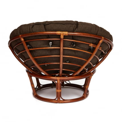 Кресло PAPASAN 23/01 W /с подушкой/ диаметр подушки 125 см, 115х101х104 см, Pecan (орех), ткань Коричневый, 3М7-147_1