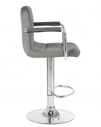 Стул барный DOBRIN KRUGER ARM Серый велюр MJ9-75_2
