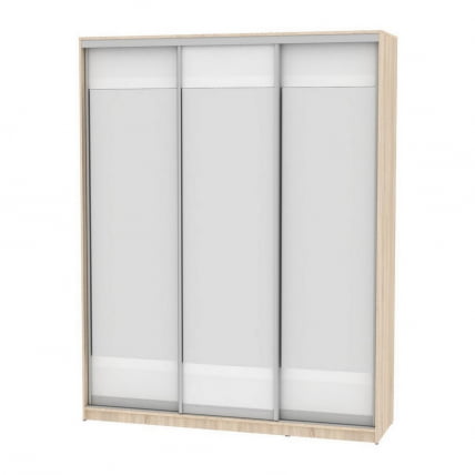 Шкаф-купе B-220х180х60-2(ДСС-Белый-D10D10D10)_0