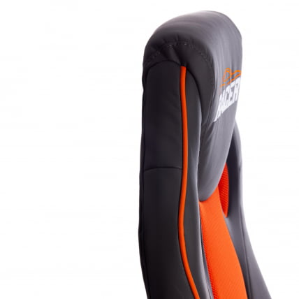Кресло RACER кож/зам/ткань, металлик/оранжевый, 36/07 Кресло RACER кож/зам/ткань, металлик/оранжевый, 36/07_11