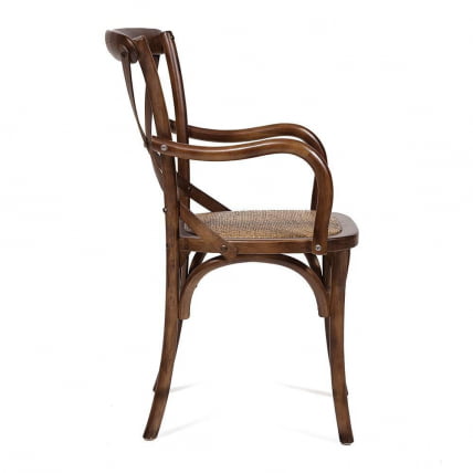 Стул с подлокотниками CРОСС (мод.CБ2008) дерево береза, 91х55х52см, Темный Орех (№5) / CROSS (mod.CB2008)_2