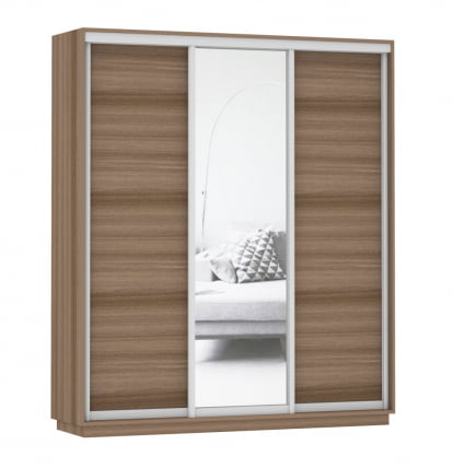 Шкаф-купе трехдверный Экспресс Медиум-1 1800х2200х Ясень шимо тёмный / 1800х2200h_0