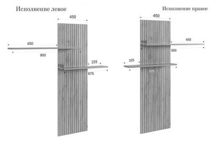 Надстройка (Полка) Моди MGM-04 дуб крафт золотой_3