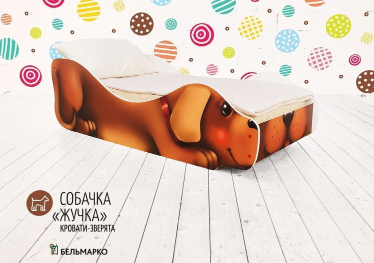 Детская кровать Собачка Жучка Детская кровать Собачка Жучка_0