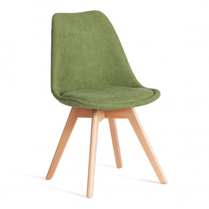 Стул TULIP SOFT (mod. 053V) дерево/пластик/ткань, 49,5 x 54,5 x 84 см, Зеленый (Green) LY1701-7_0