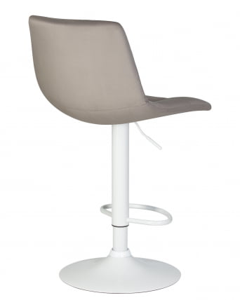 Стул барный DOBRIN TAILOR WHITE Серый велюр MJ9-75_3