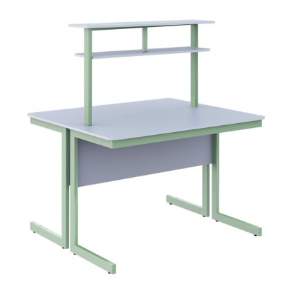 Стол лабораторный островной для спец. кабинетов Оливковый/Серый_0