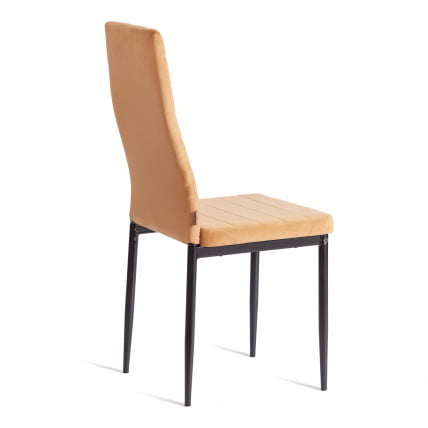 Стул Easy (mod. JSC02-1) металл, флок, 41 х 52 х 96 см, brown (золотисто - коричневый) HLR12 / черный_2