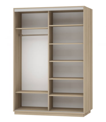 Шкаф-купе двухдверный Экспресс Дуо Элемент 1600х2400х Дуб сонома / 1600х2400h_1