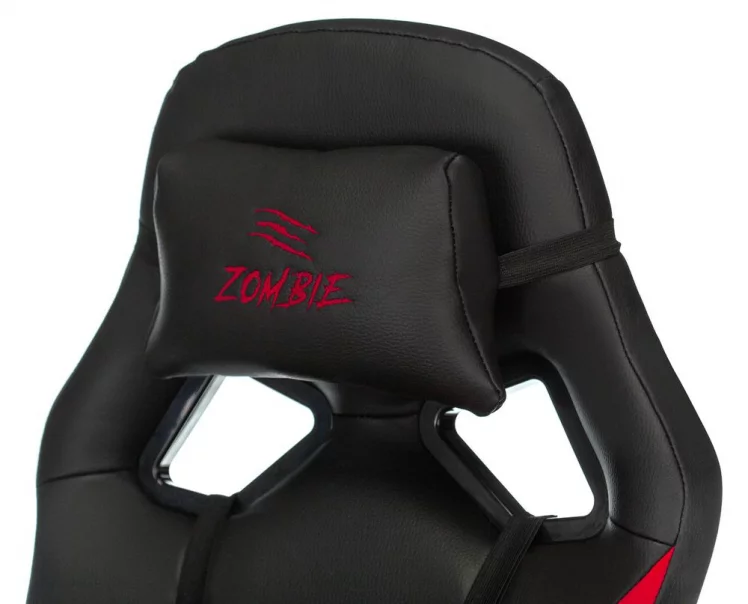 Геймерское кресло Бюрократ ZOMBIE DRIVER Черный-красный_7