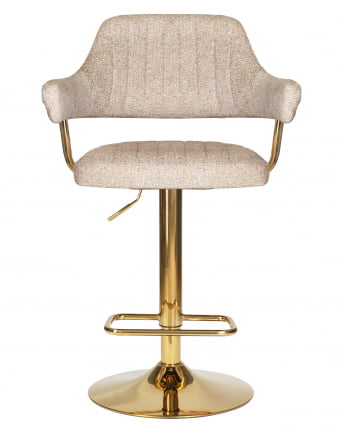 Стул барный DOBRIN CHARLY GOLD (бежевый твид (LEO26))_5