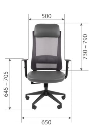 Офисное кресло CHAIRMAN 500 LT экокожа Серый_24