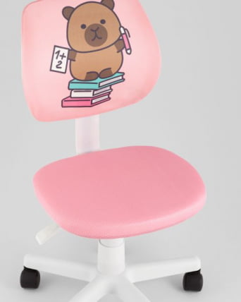 Кресло ЛОЛО Стади (Студй) розовый пластик белый / (Study)_9