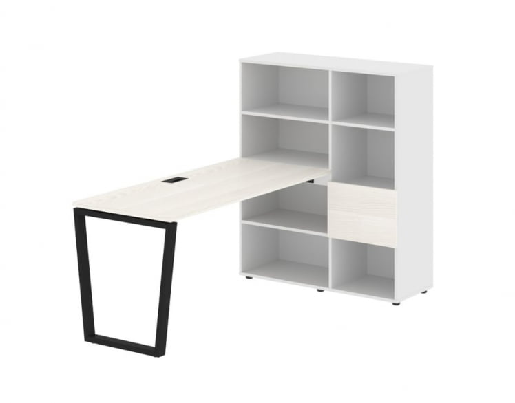 Рабочая станция EDIS EVRST 1115 Ясень Траун Черный Белый_0