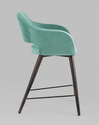 Стул полубарный Саймон ПЛ велюр Морской_2