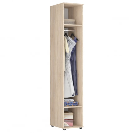 Шкаф распашный Алиса(H1_M)2230х400х540ручкаскоба96мм(Графит) Шкаф распашный Алиса(H1_M)2230х400х540ручкаскоба96мм(Графит)_1
