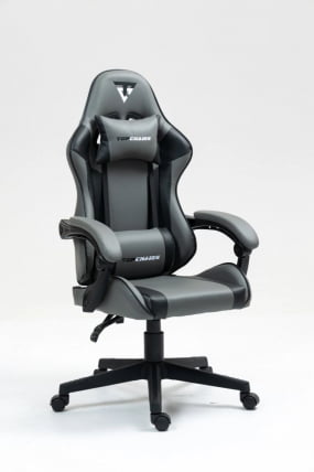 Кресло спортивное ТопЧаирс Коммандер серо-черный / TopChairs Commander_0