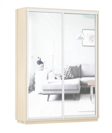 Шкаф-купе двухдверный Экспресс Дуо Экспенс 1600х2400h Ясень шимо светлый_0