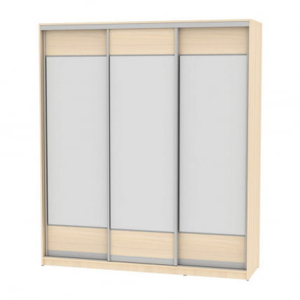 Шкаф-купе B-230х200х60-3(ДМ-D8D8D8)_0