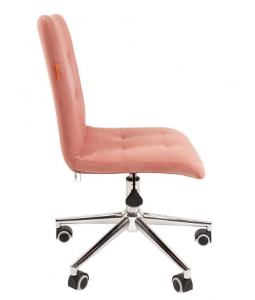 Кресло для оператора CHAIRMAN 030 chrome ткань T-26 Розовый_2