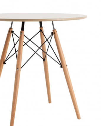 Стол Eames DSW NEW D80 бежевый_3
