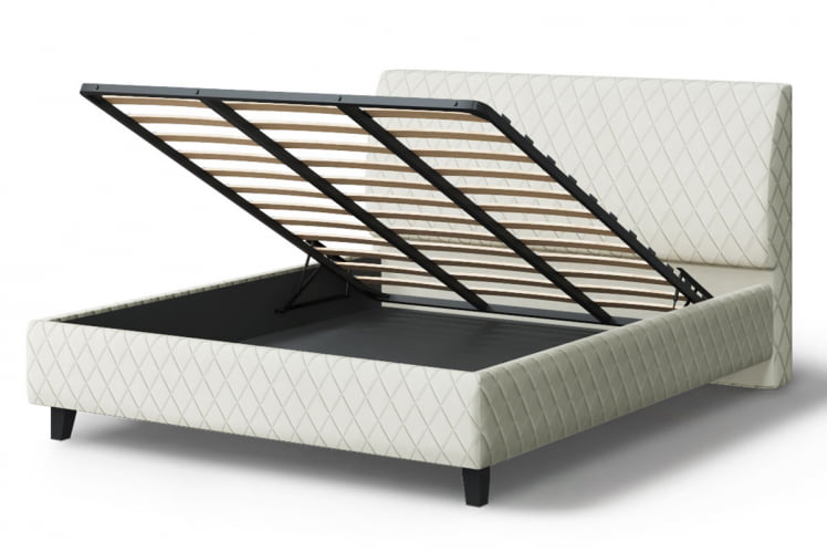 Кровать Хилтон, 2000 * 1200 мм, серо-белый_3