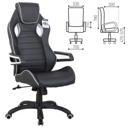 Кресло компьютерное BRABIX Techno Pro GM-003 Черный-серый_0
