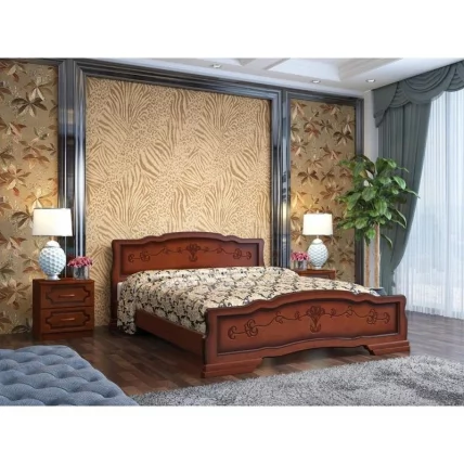 Кровать из массива Карина-6 200х90 Орех_1