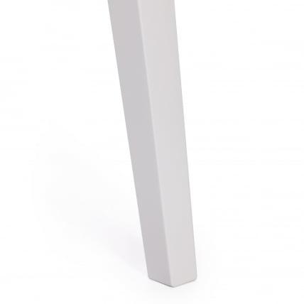 Стол обеденный раскладной Retro дерево гевея, МДФ, 110+30 x 75 x 75см, Белый (White)_11