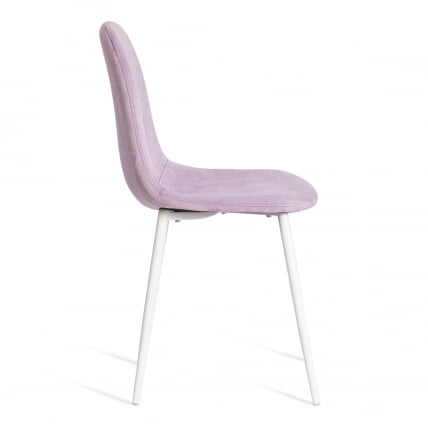 Стул BREEZE (mod. 4724) вельвет/металл, 44 х 53 х 87 см, Light lavander (светло-лавандовый) HLR26 / белый_1
