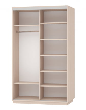 Шкаф-купе двухдверный Экспресс Дуо 1600х2200х Белая орхидея/Белый снег / 1600х2200h_1