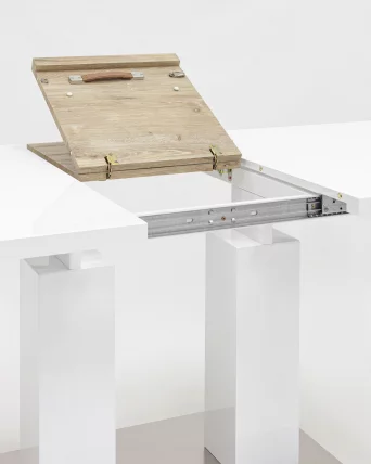 Стол Сиэтл раскладной 140-180 Белый глянцевый_3