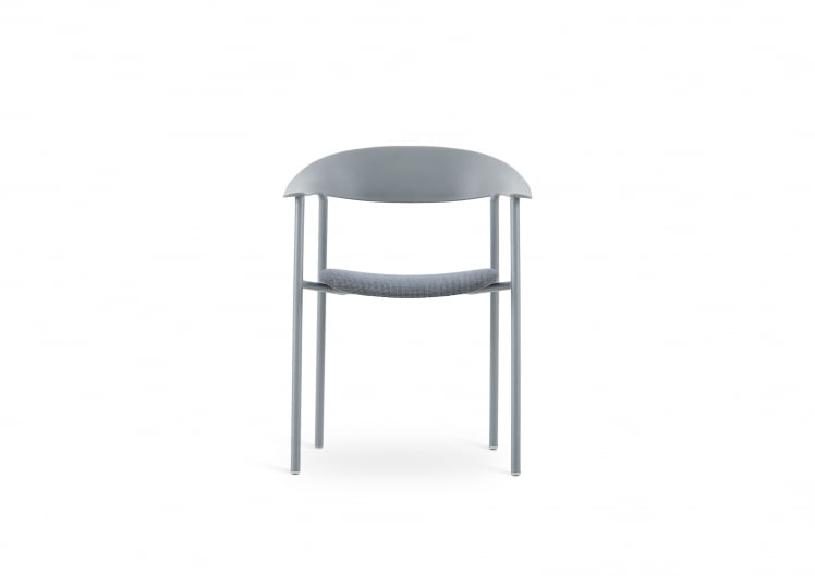 Стул Eila с подушкой пластик серый_2