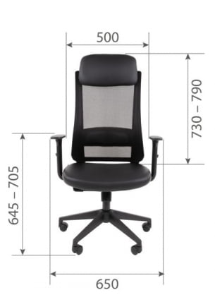 Офисное кресло CHAIRMAN 500 LT экокожа Черный_19