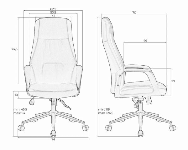Офисное кресло для руководителей ДОБРИН КЕН (черный (РКСТ051-21)) / DOBRIN KEN (RXT051-21))_8