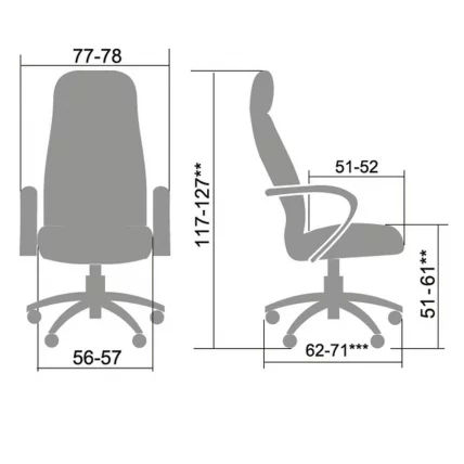 Кресло руководителя Metta LK-3 Ch 821 Черное_2