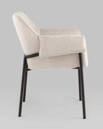 Кресло лаунж Бесс рогожка Бежевый_6