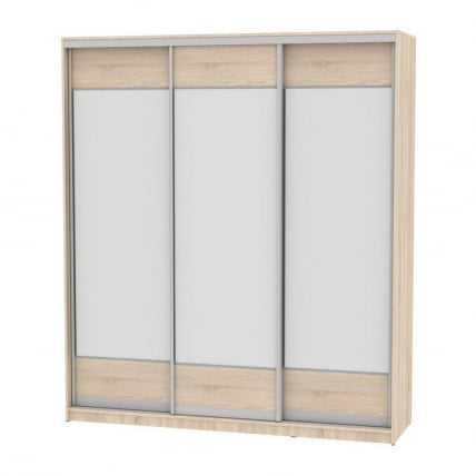 Шкаф-купе B-230х200х60-3(ДСС-D8D8D8)_0