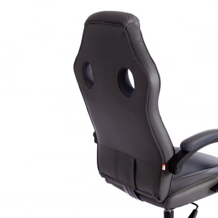 Кресло RACER GT new кож/зам/ткань, металлик/серый, 36/12_12