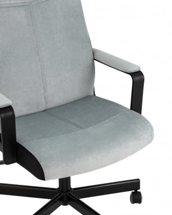 Кресло руководителя TopChairs ST-DOMINGO Серо-голубой_1