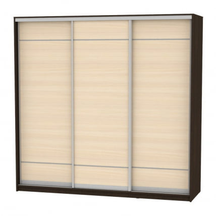 Шкаф-купе B-220х235х60-1(Венге-ДМ-D7D7D7)_0