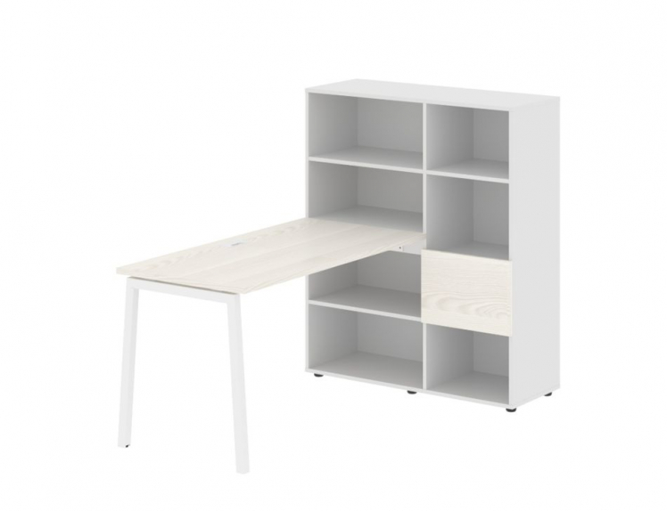 Рабочая станция EDIS ELRST 1113 Ясень Траун Белый Белый_0