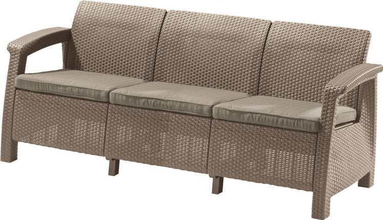 Диван трехместный Corfu Love Seat Max Темно-серый_0