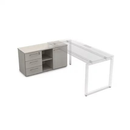 Тумба с 3-мя ящиками и дверкой GLOSS LINE 9НТ.006 Ivory_0