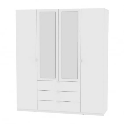 Шкаф распашный R-198х180х45-3-TR-M(Белый)_0