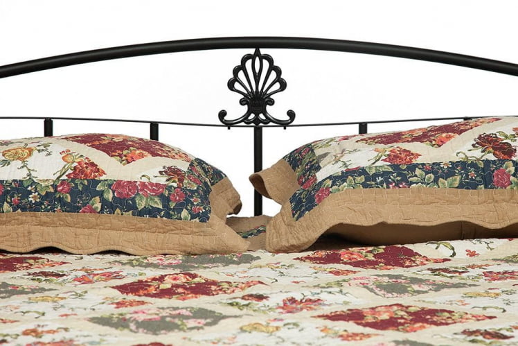 Кровать РУМБА (AT-203)/ RUMBA дерево гевея/металл, 160х200 см (double bed), красный дуб/черный_3
