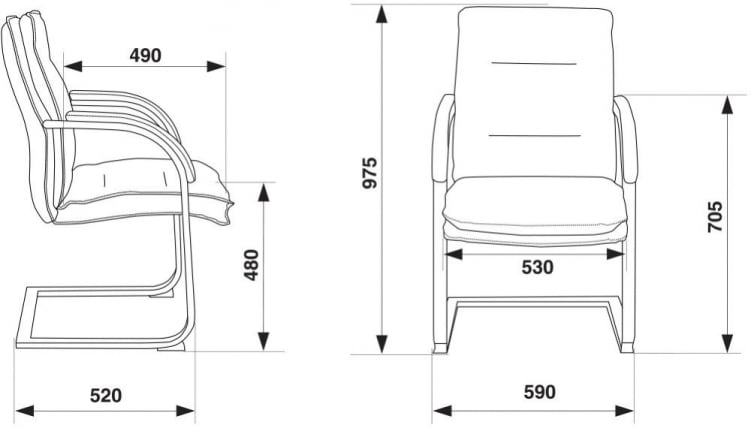 Кресло для посетителя Бюрократ T-9927SL-LOW-V_5