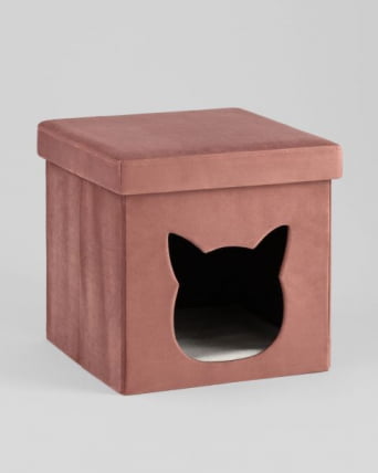 Пуф складной с ящиком Store Pet розовый_0