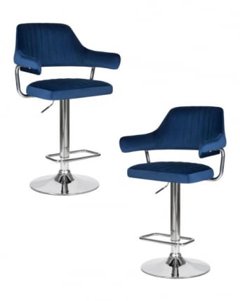 Стул барный ДОБРИН CХАРЛЙ (синий велюр (МДЖ9-117)) 2 шт / DOBRIN CHARLY (MJ9-117))_0